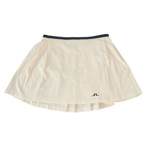 J.Lindeberg Women's Sierra Pleat Golf/Tennis Skirt White/Navy, Size XL NWT